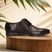 Men's Bugatti derby brown leather shoes with a pointed toe and plain toe featuring a moulded heel , a pvc outsole , and laces fastening.