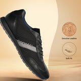 Men's Bugatti leather black leather shoes with a round toe , a tpr outsole , and laces fastening.