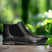 A black Men's bugatti Chelsea Boots featuring a round toe plain toe, moulded  heel, and a wide fit. Made from premium genuine leather with a durable tr outsole, this zipper design offers both style and comfort.