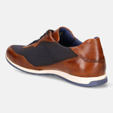 A cognac Men's bugatti Sneakers featuring a round plain toe, zero heels heel. Made from premium genuine leather with a durable tpr outsole, this laces design offers both style and comfort.