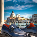 bugatti Mansueto Flex Blue Premium Leather Comfort Penny Loafers