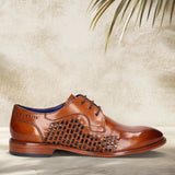 bugatti Livorno Flex Evo Cognac Premium Leather Comfort Derby Formal shoes
