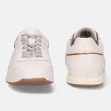 A white Men's bugatti Sneakers featuring a round plain toe, zero heels heel. Made from premium genuine leather with a durable tr outsole, this laces design offers both style and comfort.