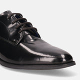 Zavinio Black Leather Formal Derby Shoes
