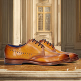 bugatti Mansaro Yellow Premium Leather Comfort Derby Formal shoes