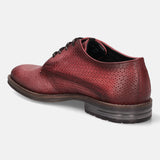 A grey Men's bugatti Derby featuring a round plain toe, moulded heel, and a wide fit. Made from premium genuine leather with a durable tr outsole, this laces design offers both style and comfort.