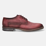 A grey Men's bugatti Derby featuring a round plain toe, moulded heel, and a wide fit. Made from premium genuine leather with a durable tr outsole, this laces design offers both style and comfort.