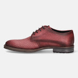 A grey Men's bugatti Derby featuring a round plain toe, moulded heel, and a wide fit. Made from premium genuine leather with a durable tr outsole, this laces design offers both style and comfort.