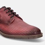 A grey Men's bugatti Derby featuring a round plain toe, moulded heel, and a wide fit. Made from premium genuine leather with a durable tr outsole, this laces design offers both style and comfort.
