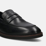 Kadmos Black Leather Formal Slip-Ons