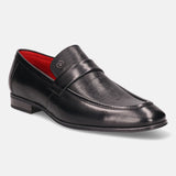 Matina Black Leather Loafers
