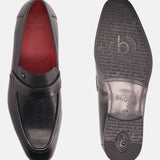 Matina Black Leather Loafers