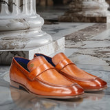 bugatti Matina Yellow  Premium Leather Comfort Penny Loafers