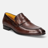 Matina Dark Brown Leather Loafers