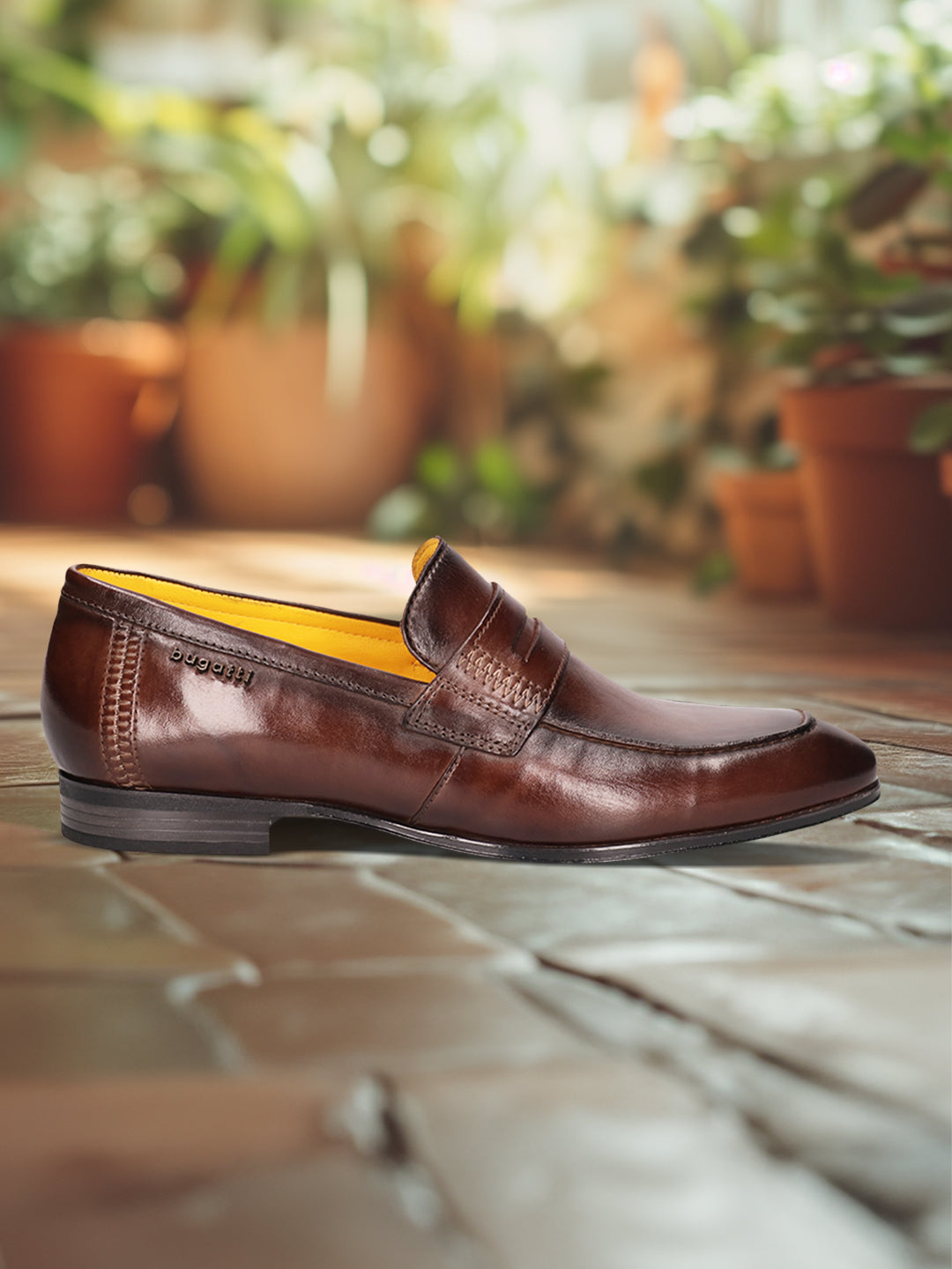 bugatti Matina Dark Brown Premium Leather Comfort Penny Loafers