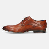 Margo Cognac Leather Formal Derby Shoes