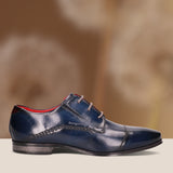 bugatti Margo Blue Premium Leather Comfort Derby Formal shoes