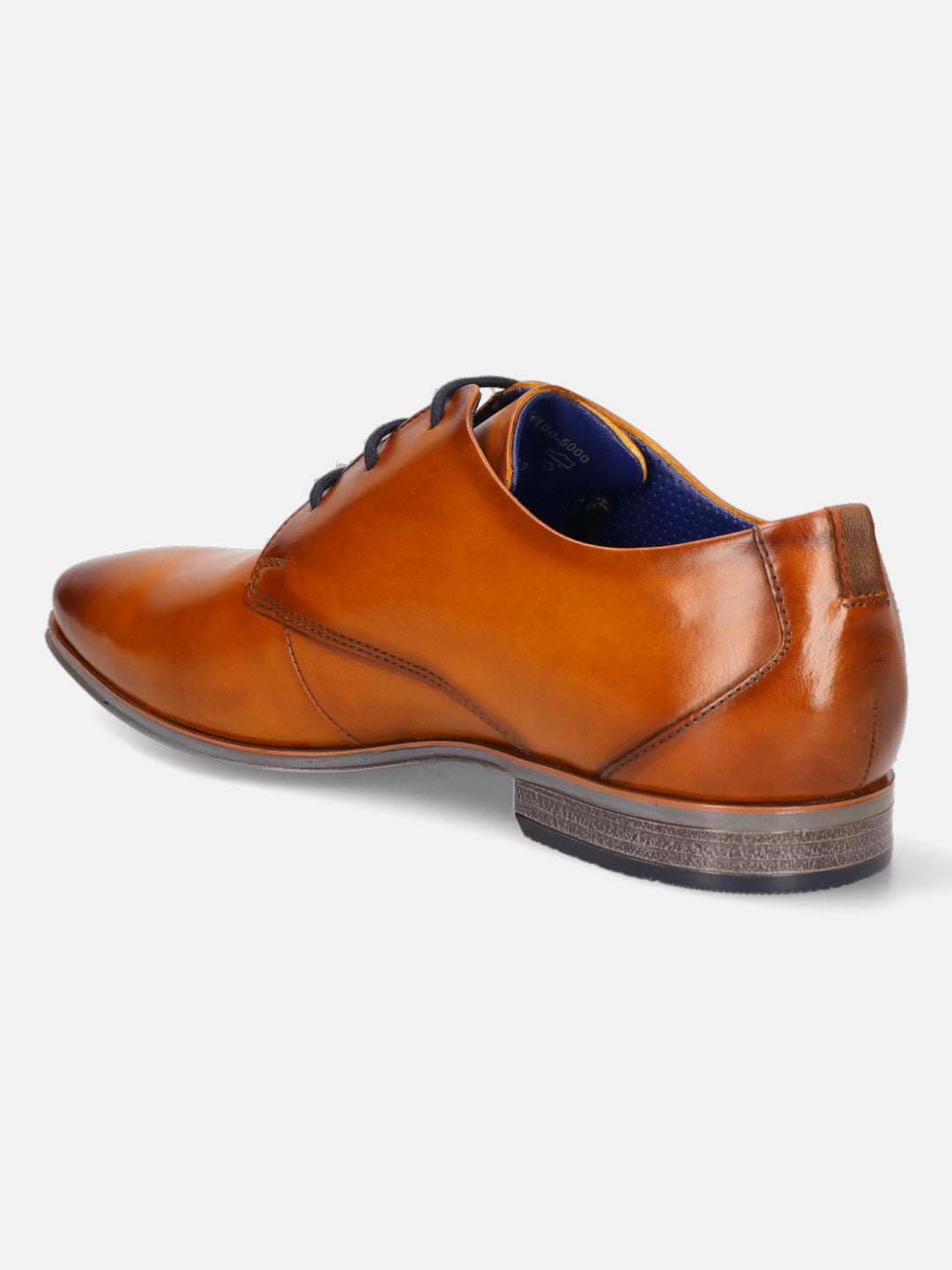A yellow Men's bugatti Derby featuring a round plain toe, moulded  heel. Made from premium genuine leather with a durable high quality synthetic outsole, this laces design offers both style and comfort.