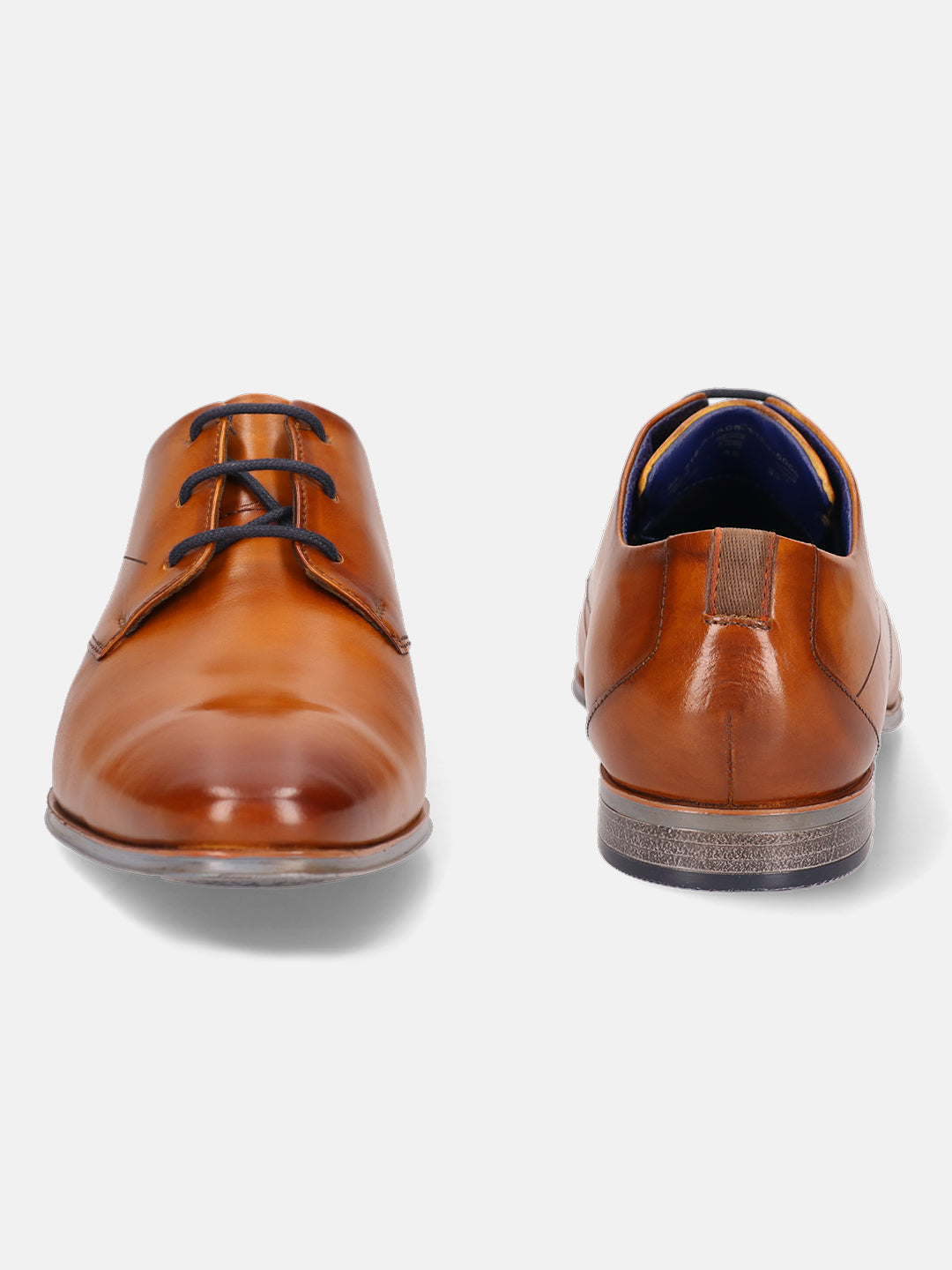 A yellow Men's bugatti Derby featuring a round plain toe, moulded  heel. Made from premium genuine leather with a durable high quality synthetic outsole, this laces design offers both style and comfort.