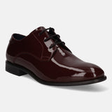 A grey Men's bugatti Derby featuring a round plain toe, moulded  heel, and a wide fit. Made from premium genuine leather with a durable high quality synthetic outsole, this laces design offers both style and comfort.