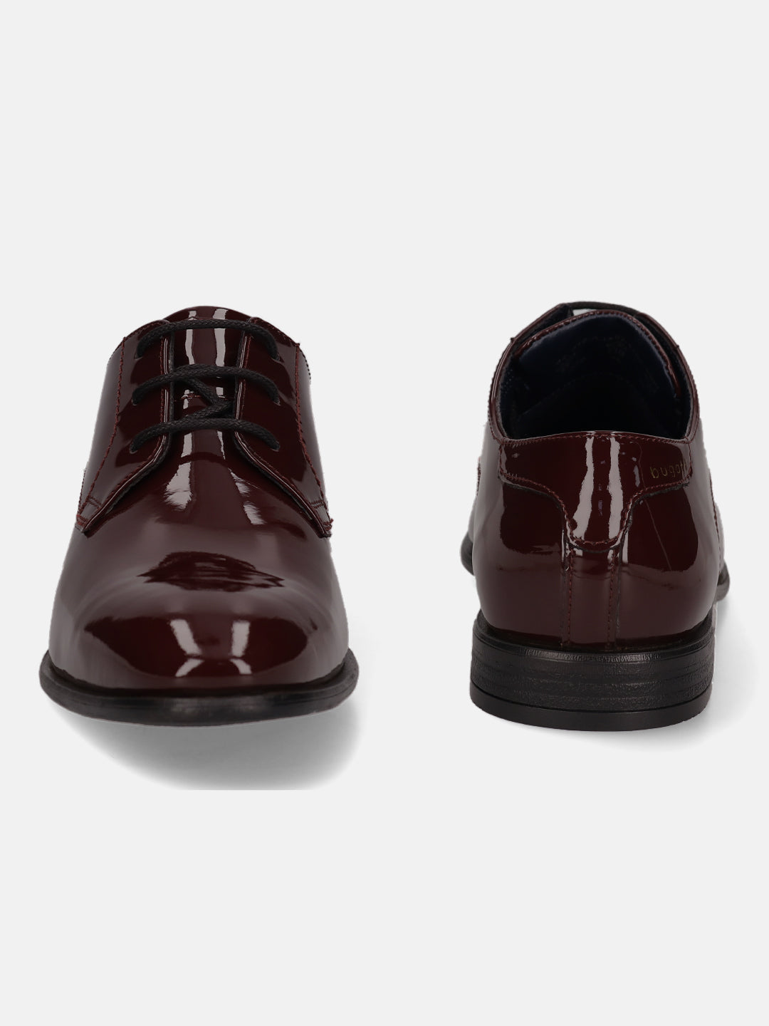 A grey Men's bugatti Derby featuring a round plain toe, moulded  heel, and a wide fit. Made from premium genuine leather with a durable high quality synthetic outsole, this laces design offers both style and comfort.