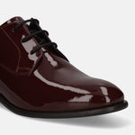 A grey Men's bugatti Derby featuring a round plain toe, moulded  heel, and a wide fit. Made from premium genuine leather with a durable high quality synthetic outsole, this laces design offers both style and comfort.
