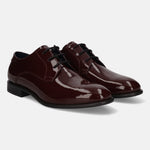 A grey Men's bugatti Derby featuring a round plain toe, moulded  heel, and a wide fit. Made from premium genuine leather with a durable high quality synthetic outsole, this laces design offers both style and comfort.