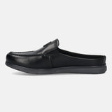 Domin Black Leather Mules