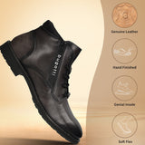 A grey Men's bugatti Ankle Boots featuring a round toe plain toe, moulded heel, and a wide fit. Made from premium genuine leather with a durable tr outsole, this zipper design offers both style and comfort.
