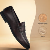 bugatti Tryst bordo Premium Leather Comfort Penny Loafers