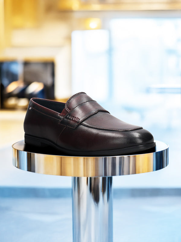 bugatti Tryst bordo  Premium Leather Comfort Penny Loafers