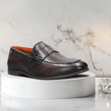 bugatti Tryst dark brown Premium Leather Comfort Penny Loafers