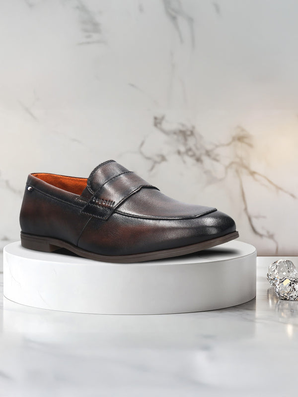 bugatti Tryst dark brown  Premium Leather Comfort Penny Loafers