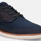 A blue Men's bugatti Sneakers featuring a round toe plain toe, zero heels heel. Made from textile with a durable rubber outsole, this laces design offers both style and comfort.