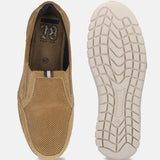 Men's Bugatti casual cognac leather shoes with a round toe , a eva outsole.