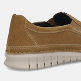 Men's Bugatti casual cognac leather shoes with a round toe , a eva outsole.