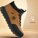 A cognac Men's bugatti Outdoor Sneakers featuring a round toe plain toe, zero heels heel. Made from synthetic with a durable tpr outsole, this laces design offers both style and comfort.
