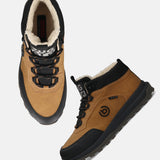 A cognac Men's bugatti Outdoor Sneakers featuring a round toe plain toe, zero heels heel. Made from synthetic with a durable tpr outsole, this laces design offers both style and comfort.
