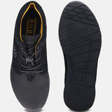 A black Men's bugatti Sneakers featuring a round plain toe, zero heels heel. Made from textile with a durable eva outsole, this laces design offers both style and comfort.