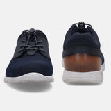 A blue Men's bugatti Sneakers featuring a round plain toe, zero heels heel. Made from textile with a durable eva outsole, this laces design offers both style and comfort.