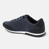 A blue Men's bugatti Sneakers featuring a round plain toe, zero heels heel. Made from synthetic with a durable tpr outsole, this laces design offers both style and comfort.