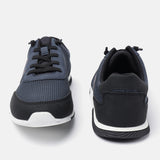 A blue Men's bugatti Sneakers featuring a round plain toe, zero heels heel. Made from synthetic with a durable tpr outsole, this laces design offers both style and comfort.