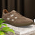 Men's Bugatti lifestyle beige leather shoes with a round toe , a rubber outsole.