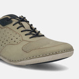bugatti Light Grey Premium Leather Sneaker