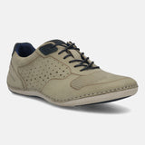 bugatti Light Grey Premium Leather Sneaker