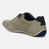 bugatti Light Grey Premium Leather Sneaker