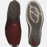 A grey Men's bugatti Mules featuring a round toe plain toe, zero heels heel. Made from premium genuine leather with a durable sebs (block copolymer) outsole, this slip-on design offers both style and comfort.