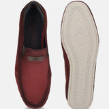 A grey Men's bugatti Casual Loafers featuring a square toe apron toe, zero heels heel. Made from premium genuine leather with a durable tr outsole, this slip-on design offers both style and comfort.