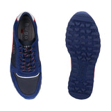 bugatti Cirino Dark Blue Premium Leather Comfort Sneakers