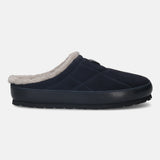 A blue Men's bugatti Home office featuring a round toe plain toe, zero heels heel. Made from premium genuine leather with a durable eva outsole, this slip-on design offers both style and comfort.